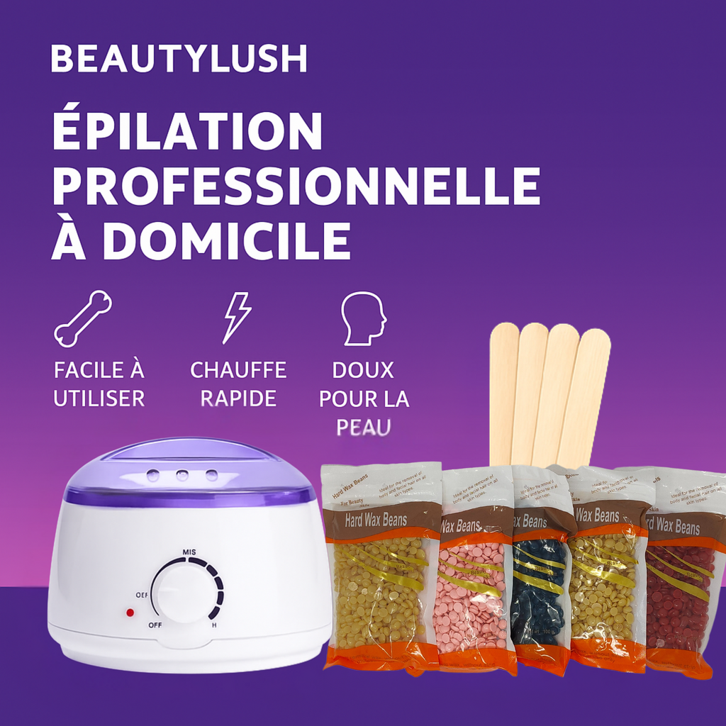 Kit épilation Cire Chaude Avec Chauffe-cire Et 400g De Perles De Cire - Neuf