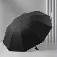 Parapluie UV Pare-soleil pliable Robuste pour femmes, soleil et pluie Parapluie à double usage, Parapluie parapluie, Parapluie en caoutchouc noir Parapluie pour hommes