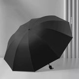 Parapluie UV Pare-soleil pliable Robuste pour femmes, soleil et pluie Parapluie à double usage, Parapluie parapluie, Parapluie en caoutchouc noir Parapluie pour hommes