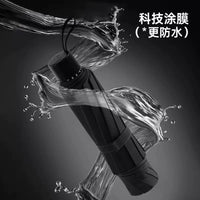 Parapluie UV Pare-soleil pliable Robuste pour femmes, soleil et pluie Parapluie à double usage, Parapluie parapluie, Parapluie en caoutchouc noir Parapluie pour hommes