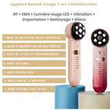 Appareil Anti-Rides Visage 7-en-1 — EMS RF LED — Lifting Raffermissant — Soin Professionnel Maison