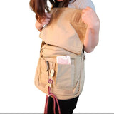 Sac Bandoulière Vintage Style Cartable en Toile — Unisexe Homme/Femme
