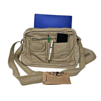 Sac Bandoulière Vintage Style Cartable en Toile — Unisexe Homme/Femme